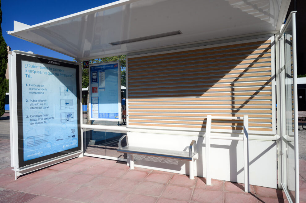 Pontos de ônibus climatizados de Madri
